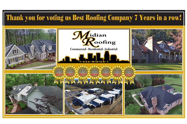 Best Roofing Company 7 Years in a row!
